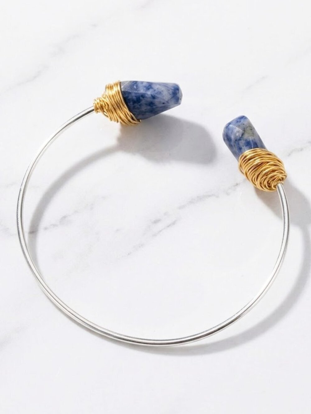 Blue Stone Pattern Fashionable Ladies Stone Bracelet